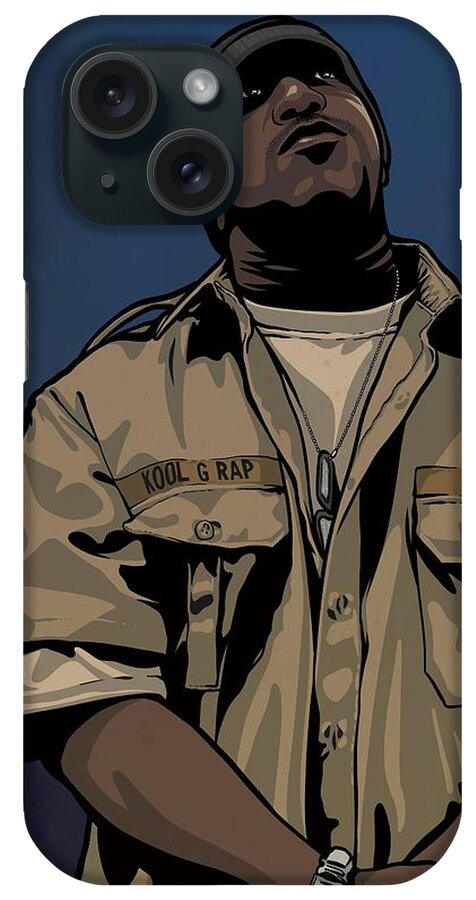Koolgrap iPhone Case featuring the drawing G Rap Giancana by Miggs The Artist