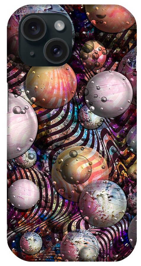 Galactic Energy iPhone Case featuring the mixed media Galactic Energy by Laurie's Intuitive