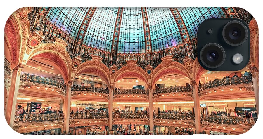 Architecture iPhone Case featuring the photograph Galeries Lafayette Shopping Mall by Manjik Pictures