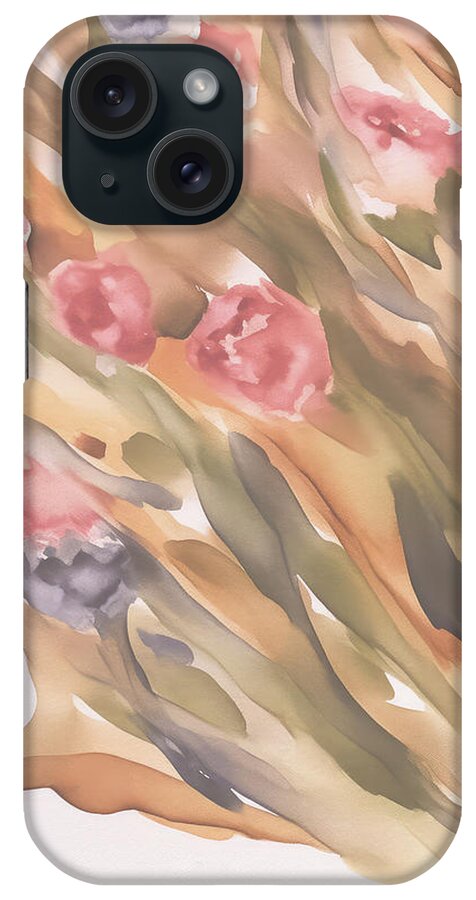 Abstract iPhone Case featuring the painting Garden of Beauty by Greg Collins