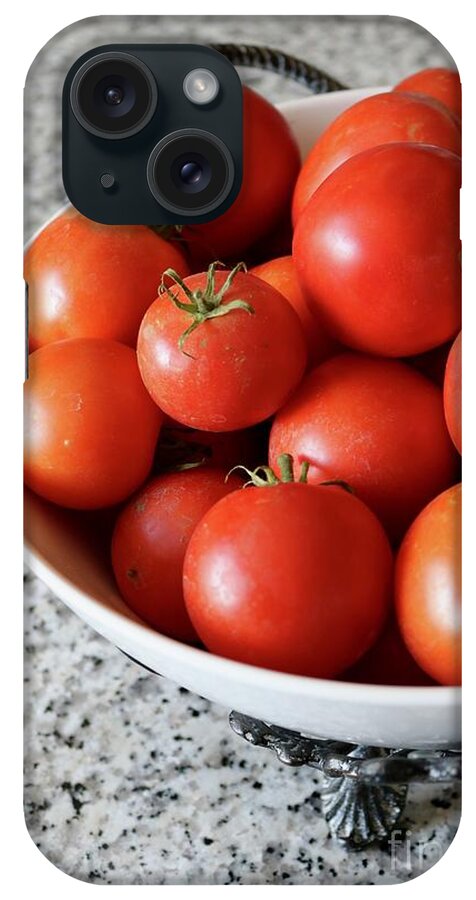 Food iPhone Case featuring the photograph Garden Tomatoes in Bowl by Carol Groenen