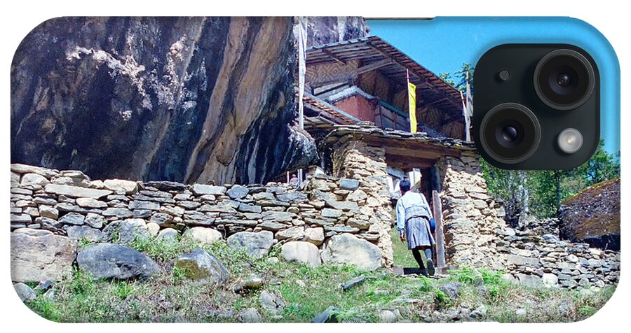Bhutan iPhone Case featuring the photograph Monastery gateway by Paul Vitko
