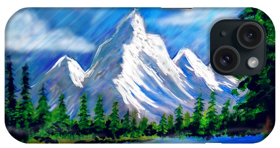  Mountains iPhone Case featuring the painting Getting Back To Nature by Mark Bradley