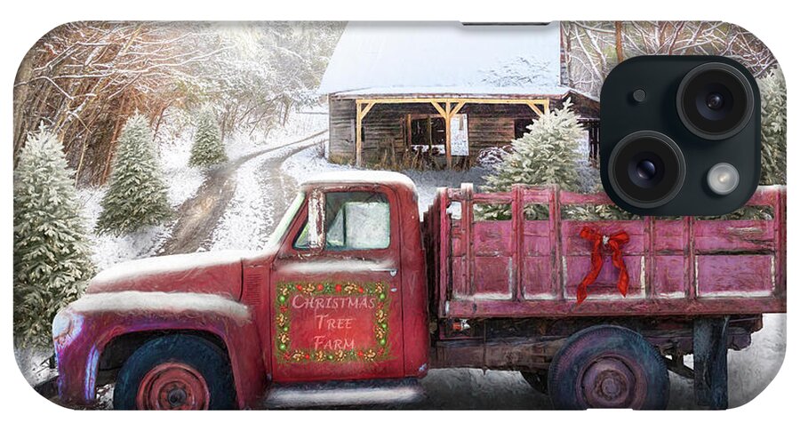 Barns iPhone Case featuring the photograph Getting Ready for Christmas Eve Painting by Debra and Dave Vanderlaan