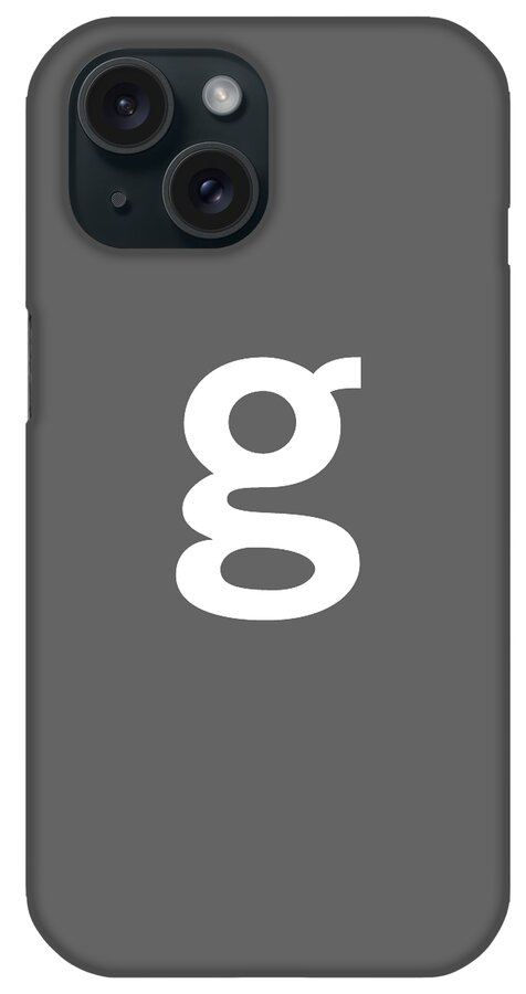 Getty Images Logo iPhone Case featuring the digital art Getty Images White G by Getty Images