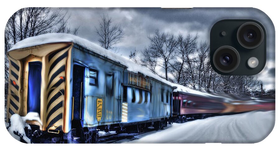 Train iPhone Case featuring the photograph Ghost Train in an Existential Storm by Wayne King