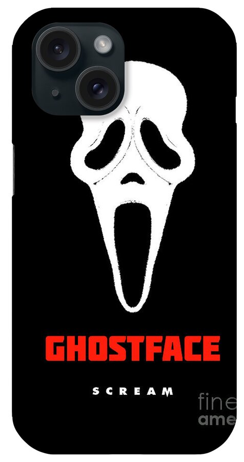 Mask iPhone Case featuring the digital art Ghostface Mask by Bo Kev