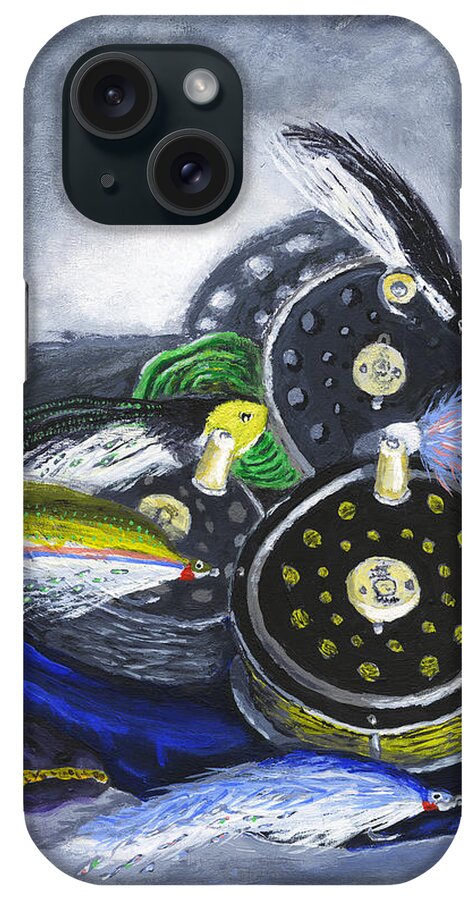 Fly Fishing iPhone Case featuring the painting Ghosts of Seasons Past by Mike Kling