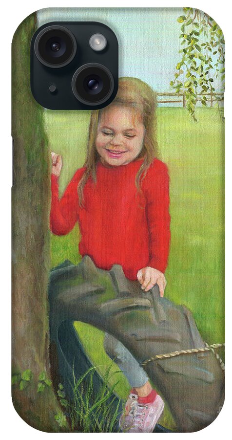 Portrait iPhone Case featuring the painting Giada by Marlene Book