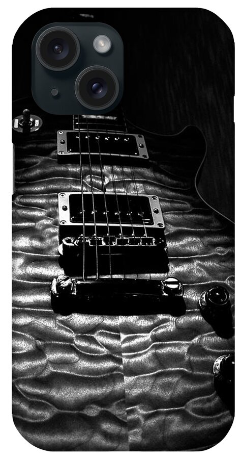 Gibson Les Paul iPhone Case featuring the photograph Gibson Les Paul Quilt Top by Guitarwacky Fine Art