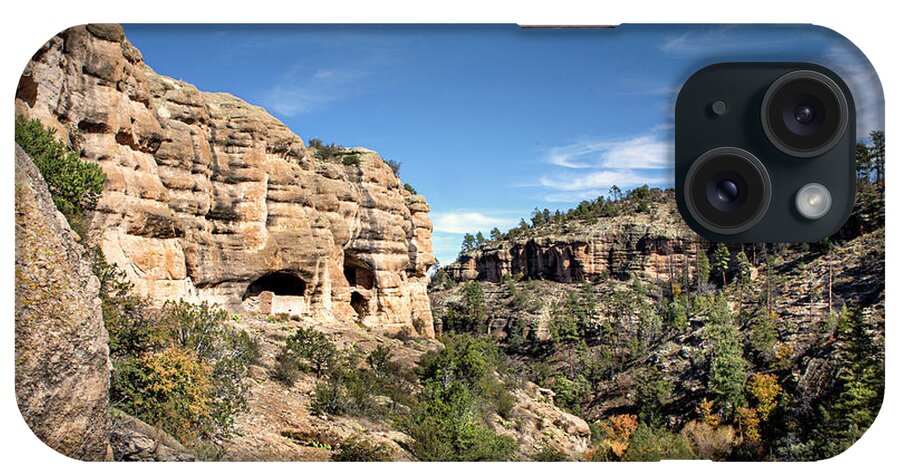 Gila Cave Dwellings iPhone Case featuring the photograph Gila Cliff Dwellings by Endre Balogh
