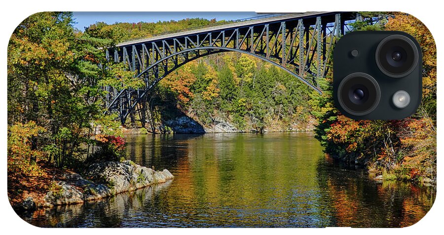 Gill iPhone Case featuring the photograph Gill MA French King Bridge Fall Foliage Erving MA by Toby McGuire