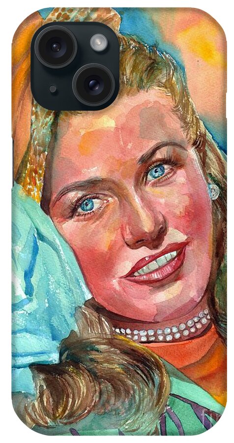 Ginger Rogers iPhone Case featuring the painting Ginger Rogers by Suzann Sines