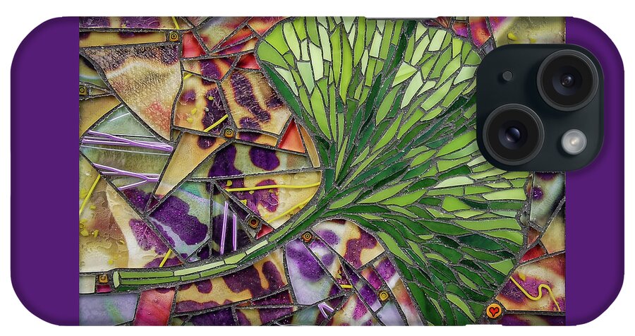 Ginkgo iPhone Case featuring the glass art Ginkgo by Cherie Bosela