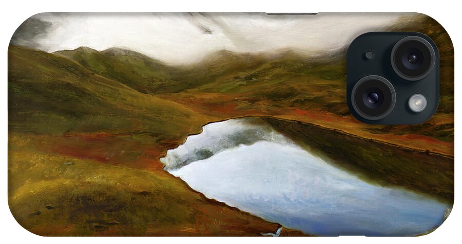 Glacial iPhone Case featuring the painting Glacial Lake by Hone Williams