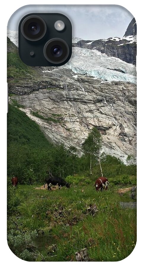 Glacier iPhone Case featuring the photograph glacier Norway Norvege by Joelle Philibert