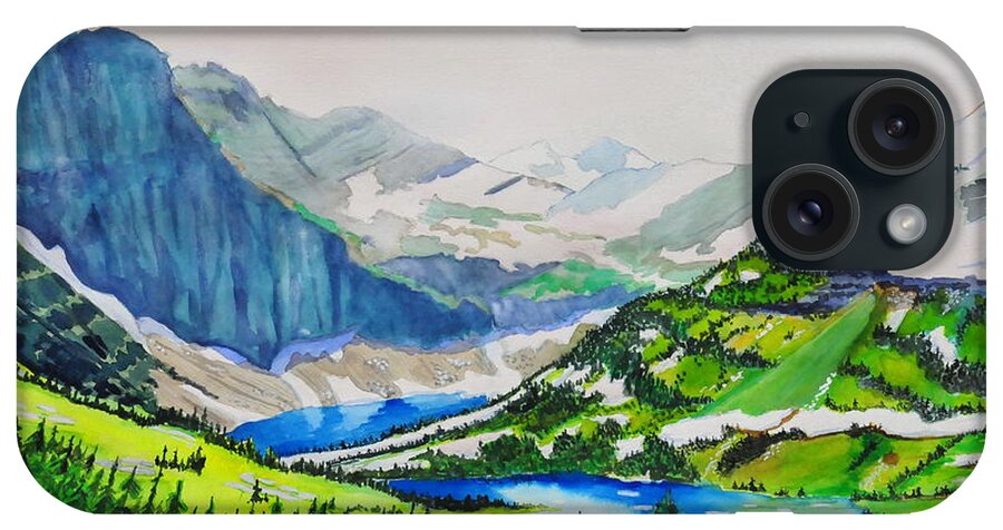 Mountains iPhone Case featuring the painting Glacier Spring by John W Walker
