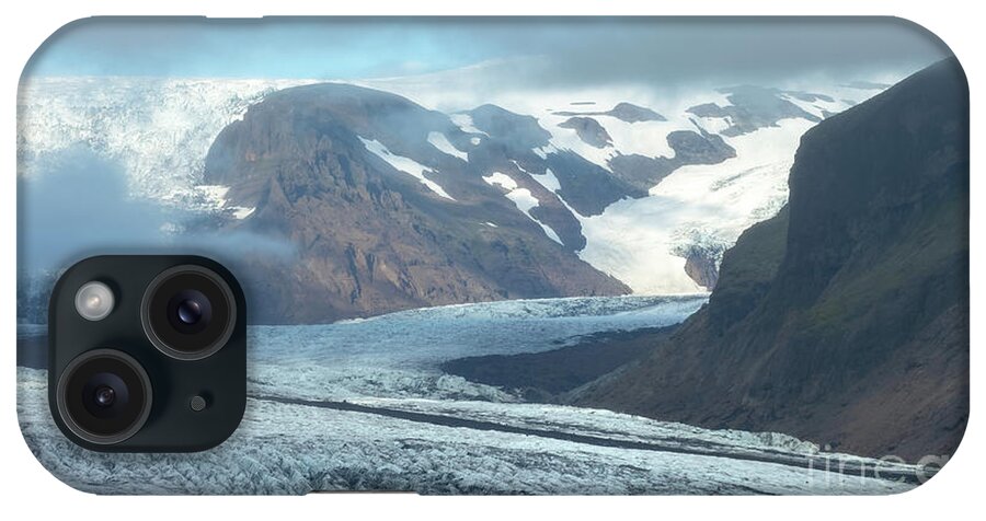Glacier iPhone Case featuring the photograph Glacier view in Skaftafell, Iceland by Delphimages Photo Creations