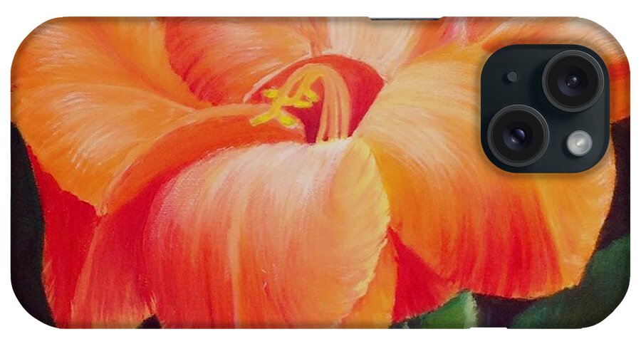 Gladiolus iPhone Case featuring the painting Gladiolus by Marlene Little