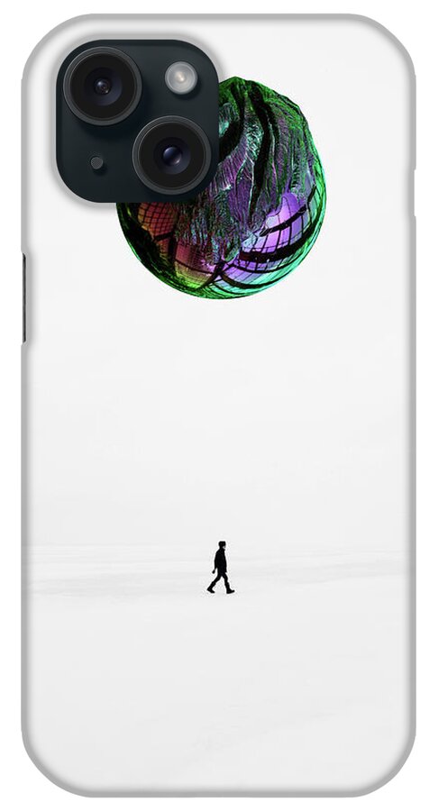 Oil On Canvas iPhone Case featuring the digital art Global Watch by Ahmet Asar by Celestial Images