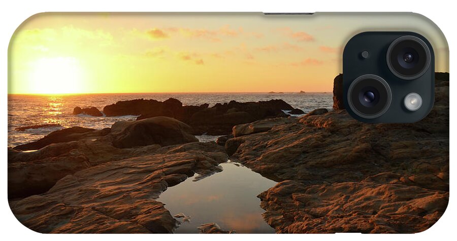  iPhone Case featuring the photograph Glowing Sunset over the Tide Pools by Matthew DeGrushe