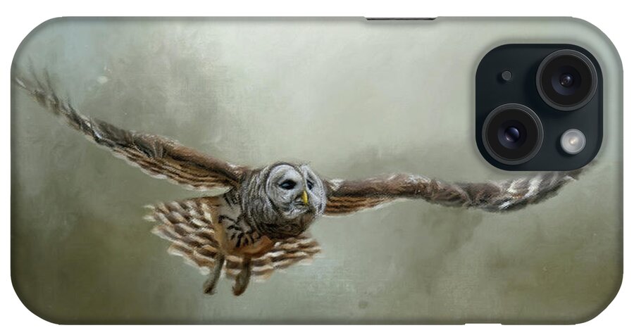 Barred Owl iPhone Case featuring the painting Go Toward The Light by Jai Johnson