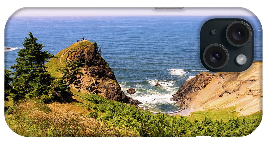 Coastal iPhone Case featuring the photograph God's Thumb Cliff from Meadow by Aashish Vaidya