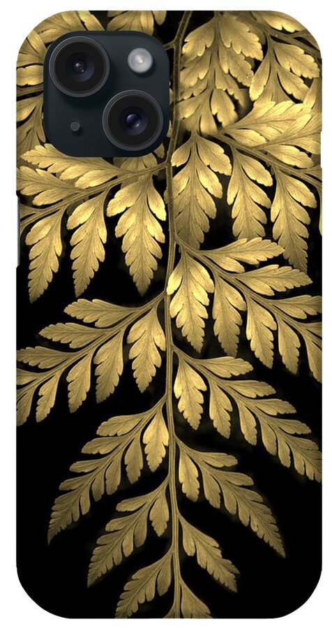Fern iPhone Case featuring the photograph Gold Leaf Fern by Jessica Jenney