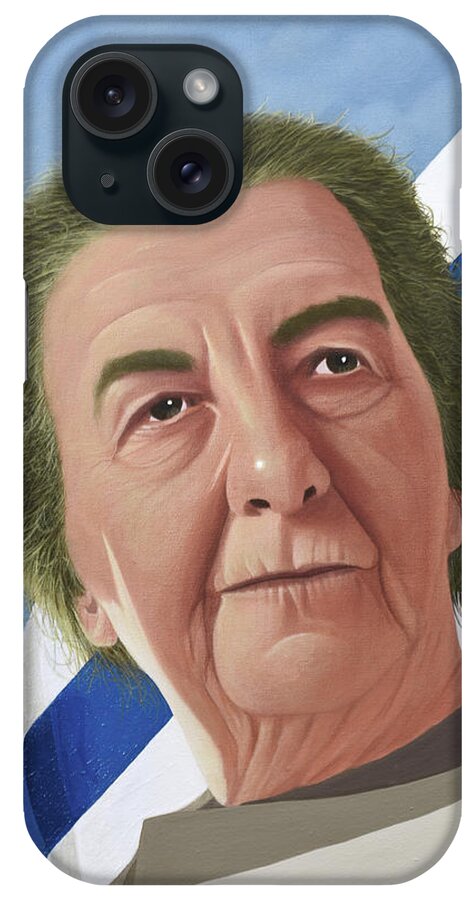 Golda Meir iPhone Case featuring the painting Golda Meir by Kenneth M Kirsch