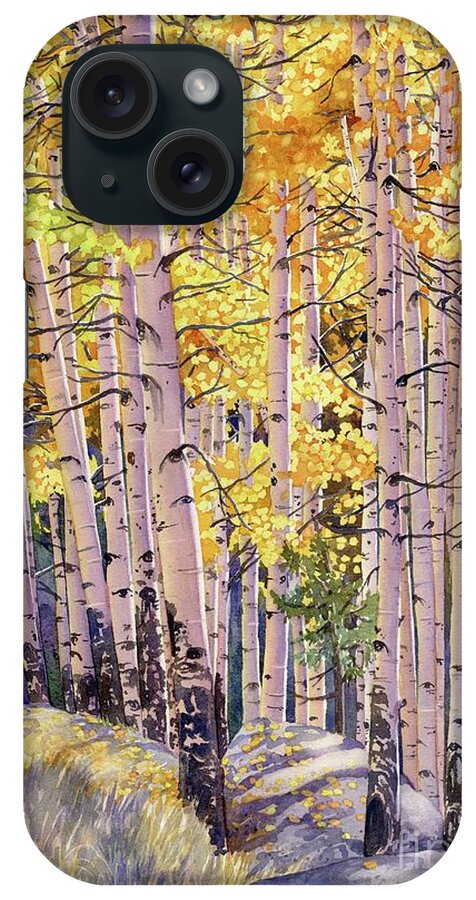Landscape iPhone Case featuring the painting Golden Canopy by Lorraine Watry