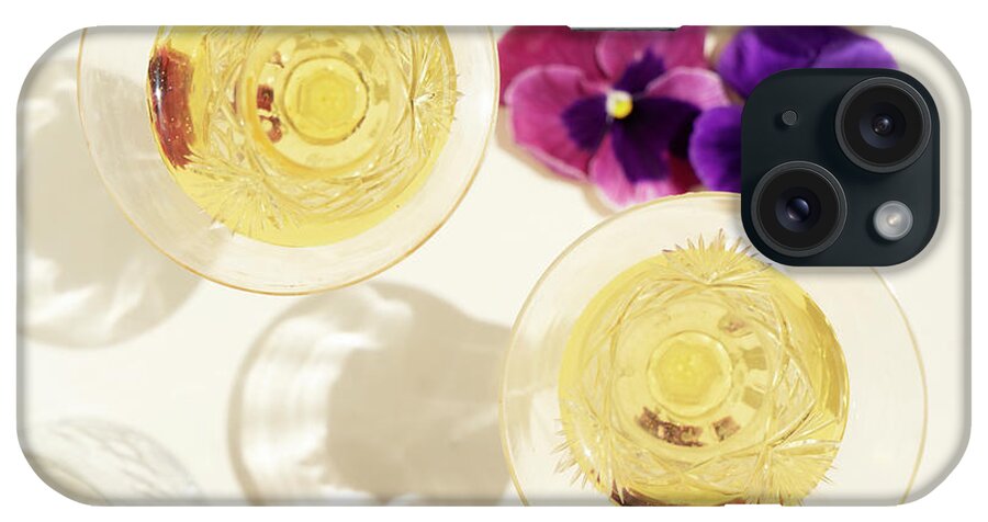 Glass iPhone Case featuring the photograph Golden Champagne by Anastasy Yarmolovich