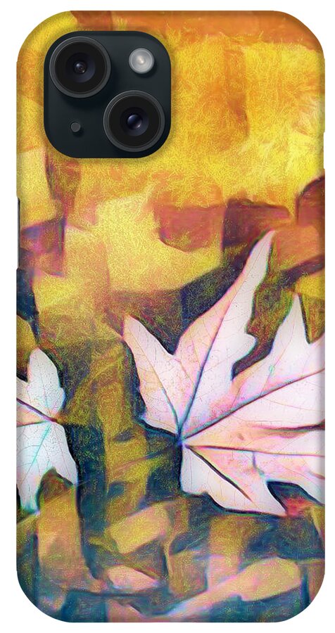 Fall iPhone Case featuring the photograph Golden Maples Abstract II by Debra and Dave Vanderlaan