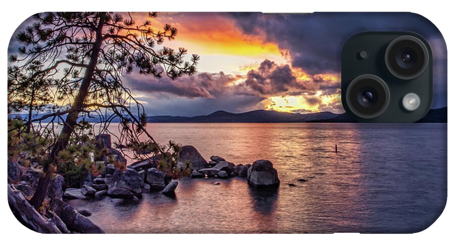 Lake iPhone Case featuring the photograph Golden Storm by Martin Gollery