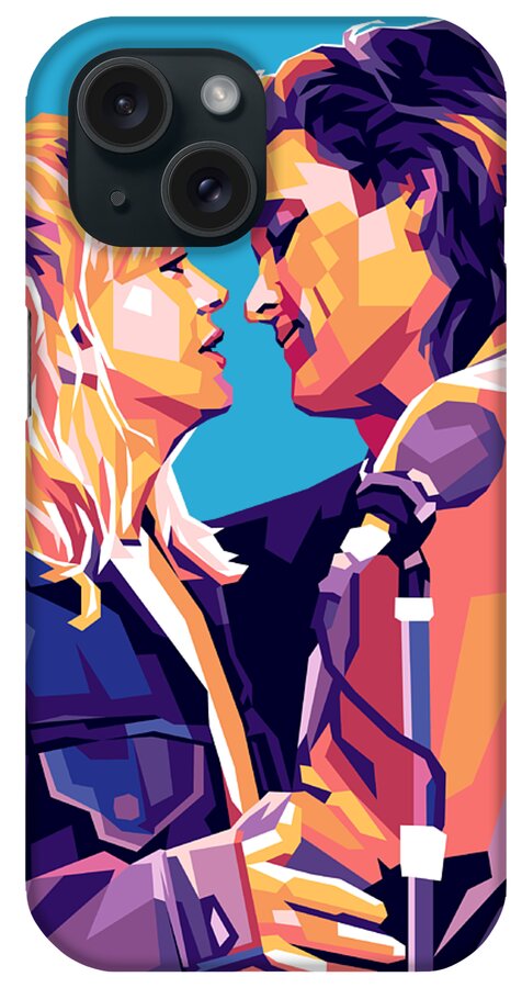 Goldie Hawn iPhone Case featuring the mixed media Goldie Hawn and Kurt Russell by Movie World Posters