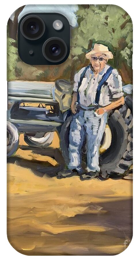 Tractor iPhone Case featuring the painting Good Friends by Mary Beth Harrison