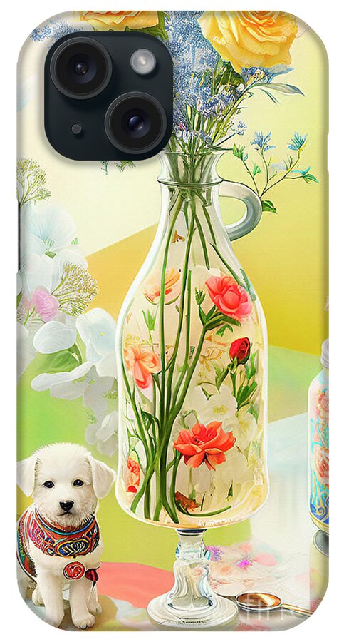 Digital Art iPhone Case featuring the digital art Good Morning Love Ginette In Wonderland Decorative Art by Ginette Callaway
