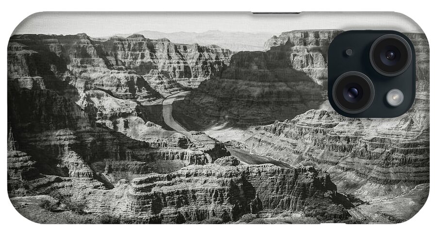 Grand Canyon iPhone Case featuring the photograph Grand Canyon Arizona Black and White by Carol Japp