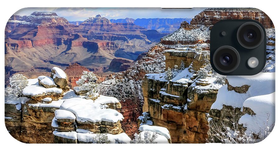 Arizona iPhone Case featuring the photograph Grand Canyon Snow 1 by Dawn Richards