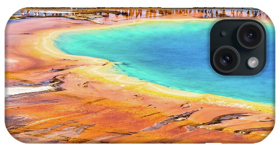 Yellowstone iPhone Case featuring the photograph Grand Prismatic Spring #3 by Alberto Zanoni