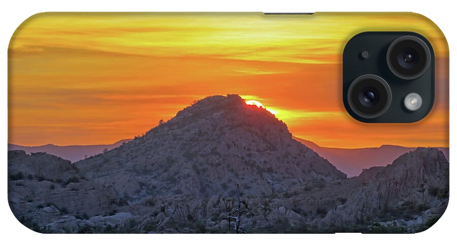 Sunrise iPhone Case featuring the photograph Granite Dells Sunrise by Bob Hislop