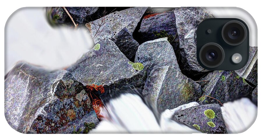 Granite iPhone Case featuring the photograph Granite in a Snowstream by Wayne King