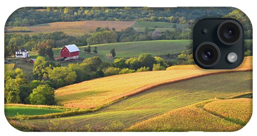 Iowa iPhone Case featuring the photograph Grant Wood Country - Wide Version by Ron Long