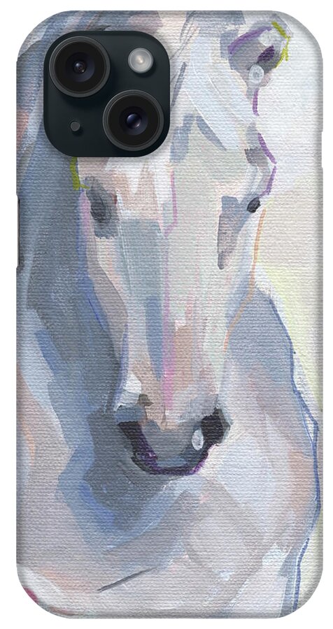 Gray Horse iPhone Case featuring the painting Gray 1 by Kimberly Santini