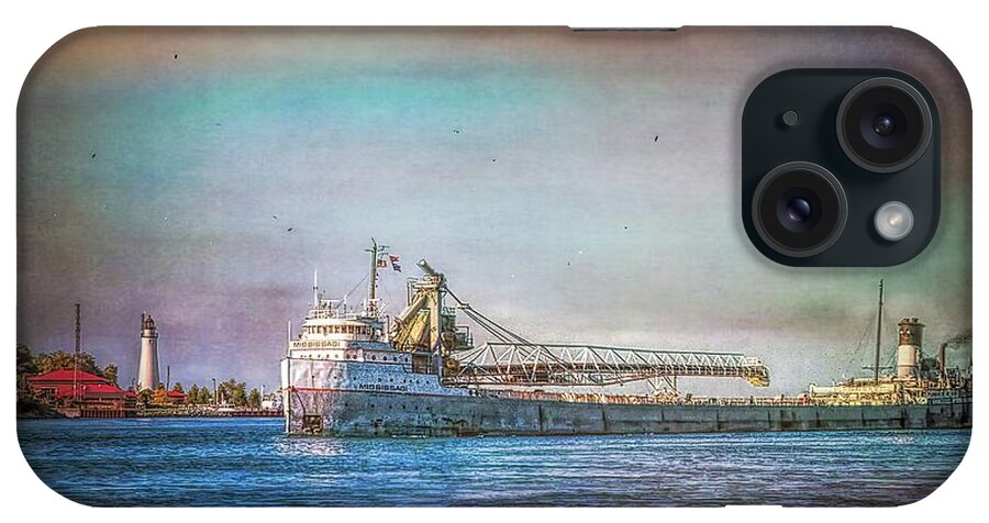 Cargo Ship iPhone Case featuring the photograph Great Lakes Freighter by Tatiana Travelways