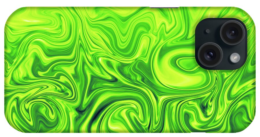 Abstract Background iPhone Case featuring the photograph Green Slime Abstract Background by Benny Marty
