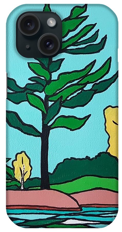 Landscape iPhone Case featuring the painting Green with Envy by Petra Burgmann