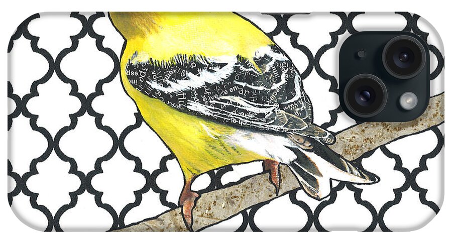 Goldfinch iPhone Case featuring the painting Gregory by Jacqueline Bevan