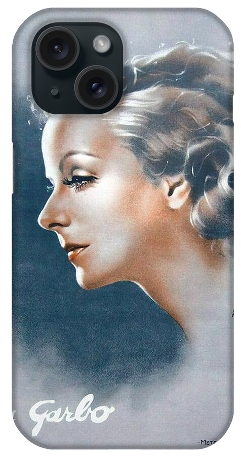 Bio iPhone Case featuring the mixed media Greta Garbo - art by Sergio Gargiulo by Movie World Posters