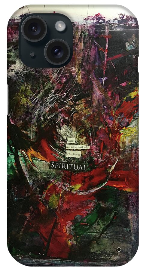 Abstract Art iPhone Case featuring the painting Grin Hammer II - Mandible Release by Rodney Frederickson