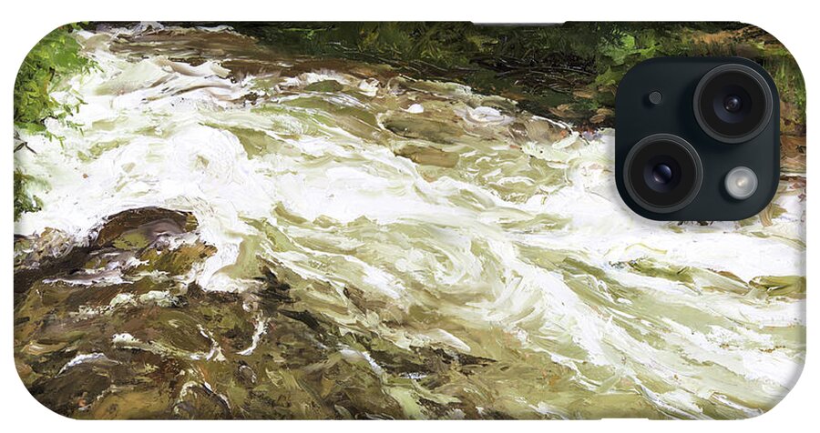 Grizzly Creek iPhone Case featuring the painting Grizzly Creek Spring Melt #6 by Hone Williams